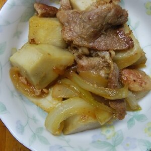 甘辛タレで☆豚肉と里芋の照り焼き